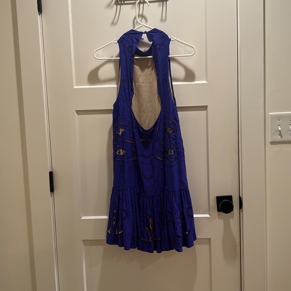 Free people blue open back cut out dress - Picture 5 of 7